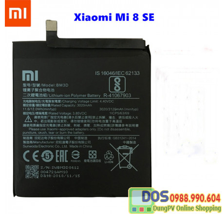 pin điện thoại xiaomi mi8 se chính hãng 2