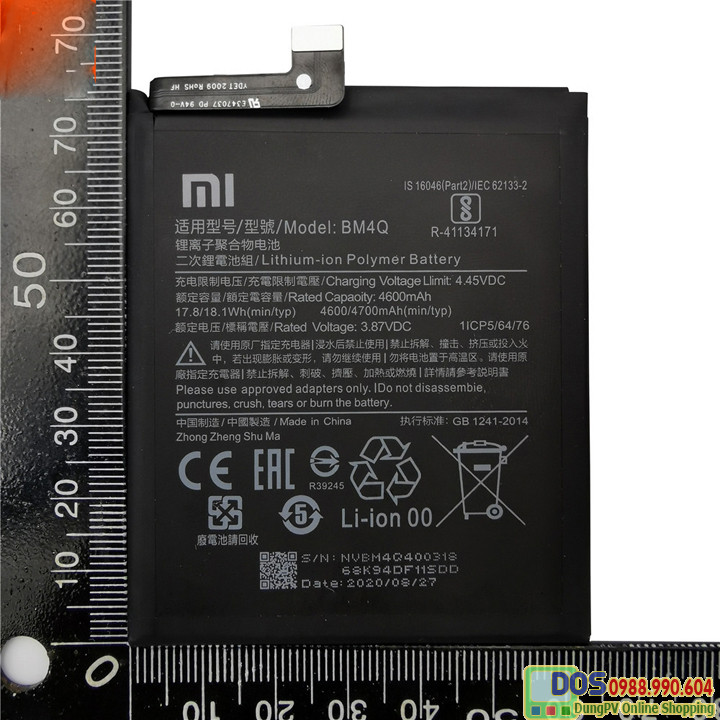 Thay pin xiaomi redmi k30 pro chính hãng 2