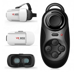 Kính thực tại ảo 3D VR BOX 2 cao cấp kèm tay chơi Game ti hon bluetooth 