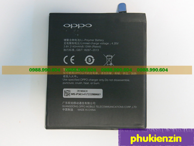 pin điện thoại oppo find 5 r827