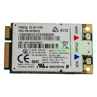 IBM Thinkpad wwan 3G F3507G IBM Thinkpad wwan 3G F3507G