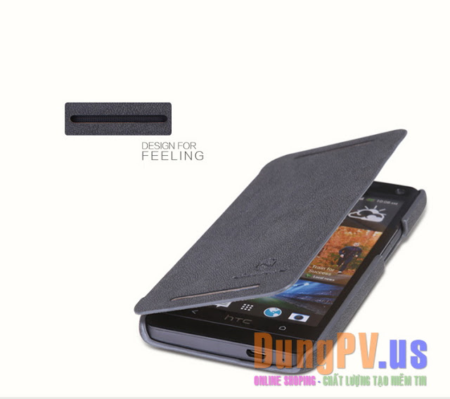 bao da htc one m7 nillkin da sần