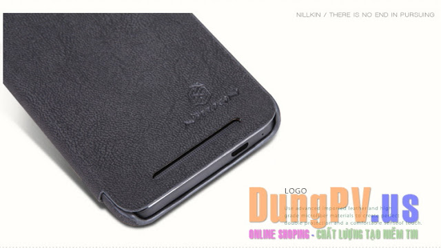 bao da htc one m7 nillkin da sần