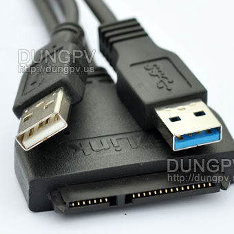 Cáp sata 22P (ổ cứng 2,5") to usb 3.0 Cáp sata 22P (ổ cứng 2,5") to usb 3.0