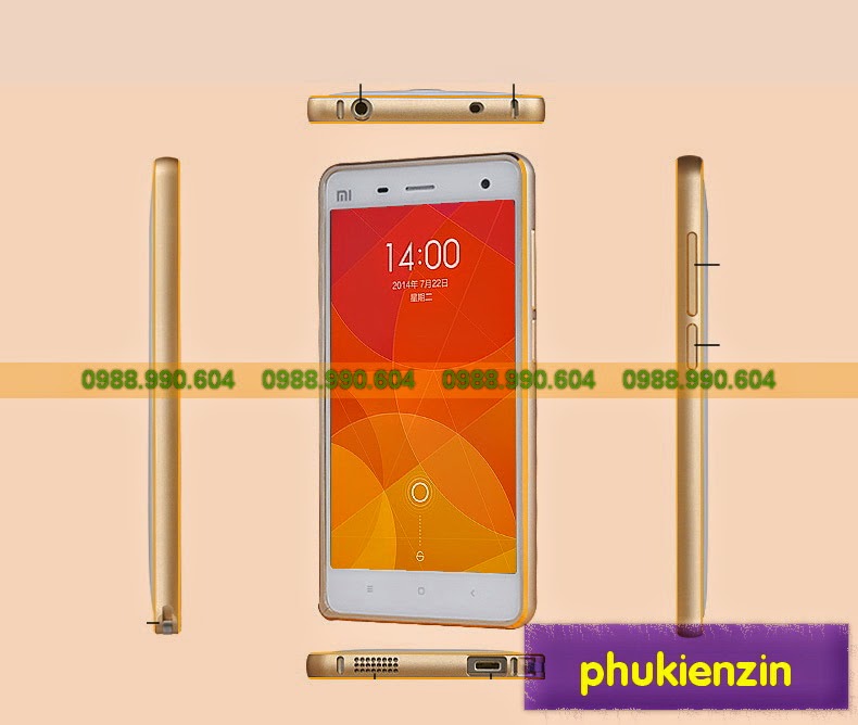 ốp viền kim loại xiaomi mi4