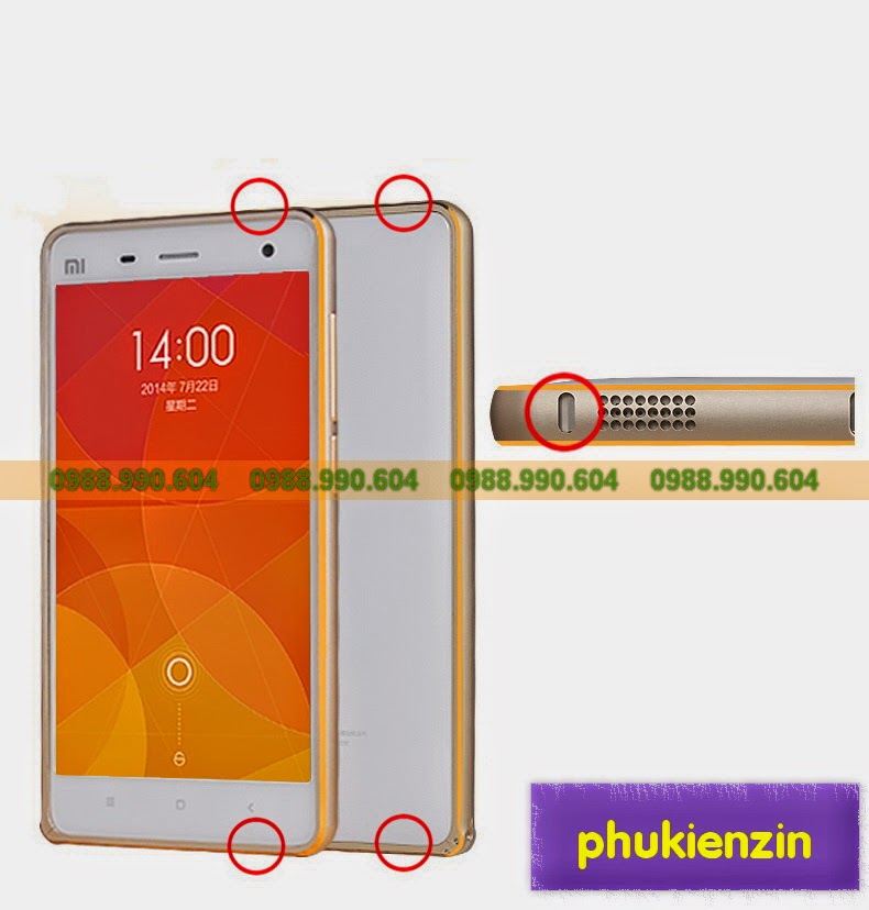ốp viền kim loại xiaomi mi4