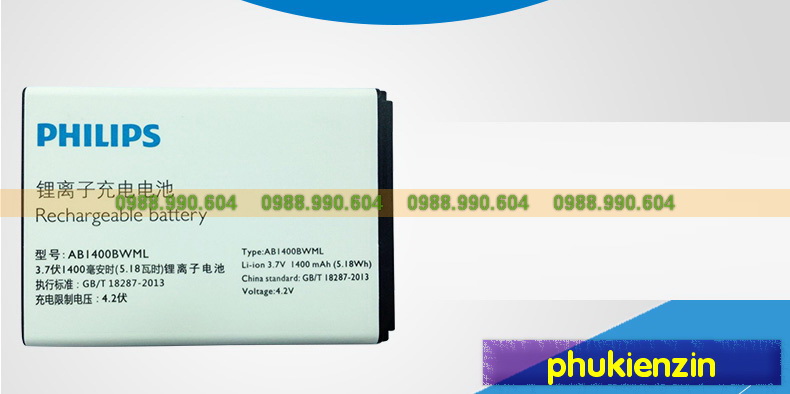 pin điện thoại Philips s308
