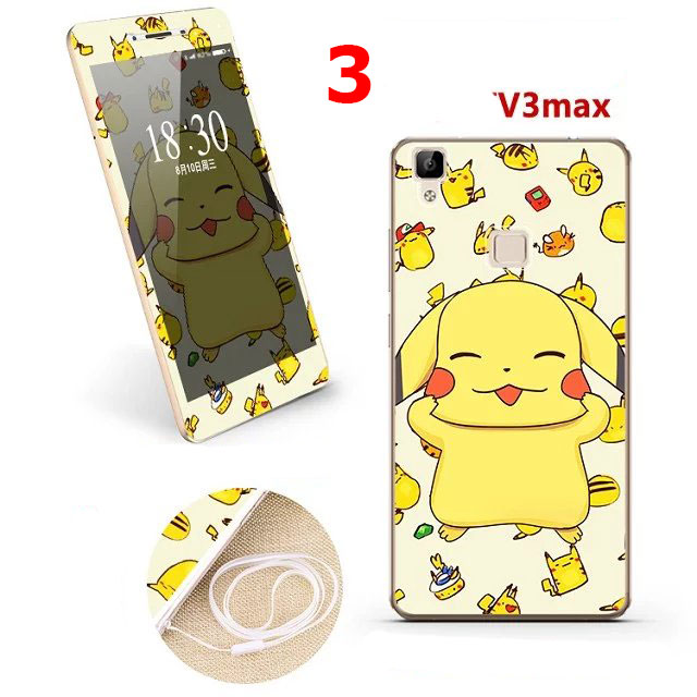 Combo ốp lưng + cường lực Vivo V3 Max full màn in hình 3D ngộ nghĩnh Combo ốp lưng + cường lực Vivo V3 Max full màn in hình 3D ngộ nghĩnh