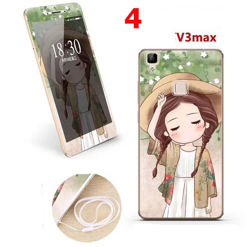 Combo ốp lưng + cường lực Vivo V3 Max full màn in hình 3D ngộ nghĩnh Combo ốp lưng + cường lực Vivo V3 Max full màn in hình 3D ngộ nghĩnh