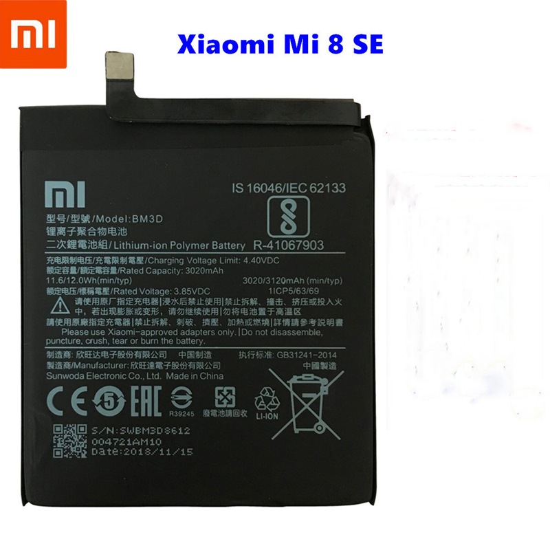 pin điện thoại xiaomi mi8 se chính hãng 2 pin điện thoại xiaomi mi8 se chính hãng 2