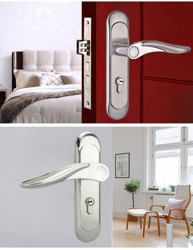 khóa cửa tay cầm inox, khóa cửa tay gạt thép không gỉ 3 khóa cửa tay cầm inox, khóa cửa tay gạt thép không gỉ 3