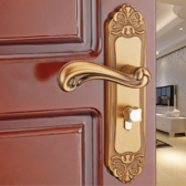 khóa cửa tay gạt màu vàng đồng, hợp kim nhôm 3